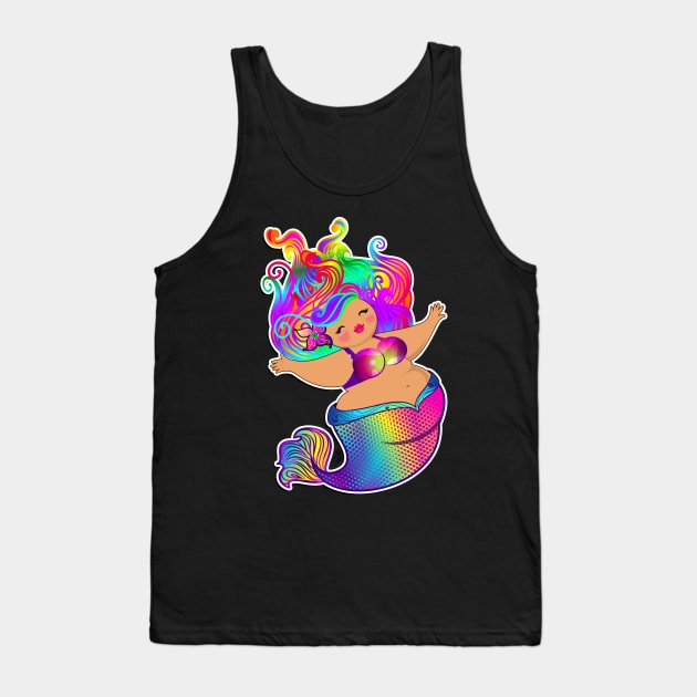 Rainbow Mermaid Tank Top by Toni Tees